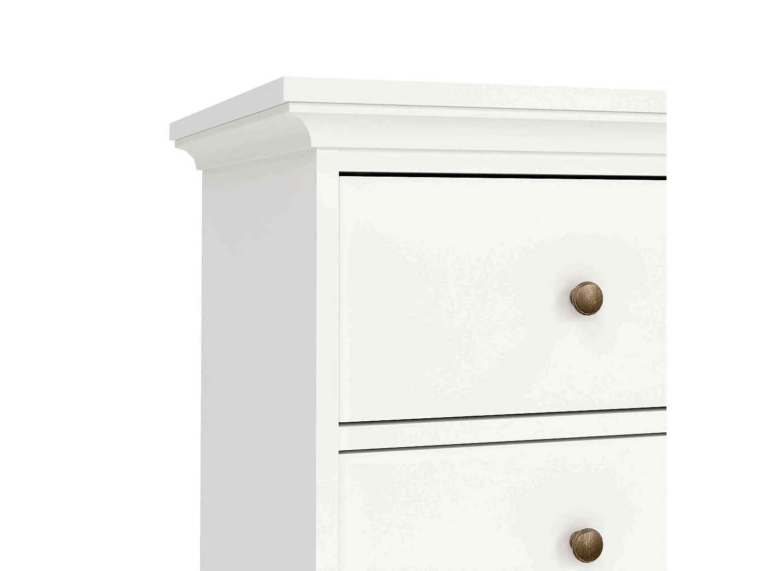 Dribold ladekast, Multifunctionele ladekast, Slaapkamerdressoir, Kast met laden, 96x49 h87 cm, Wit