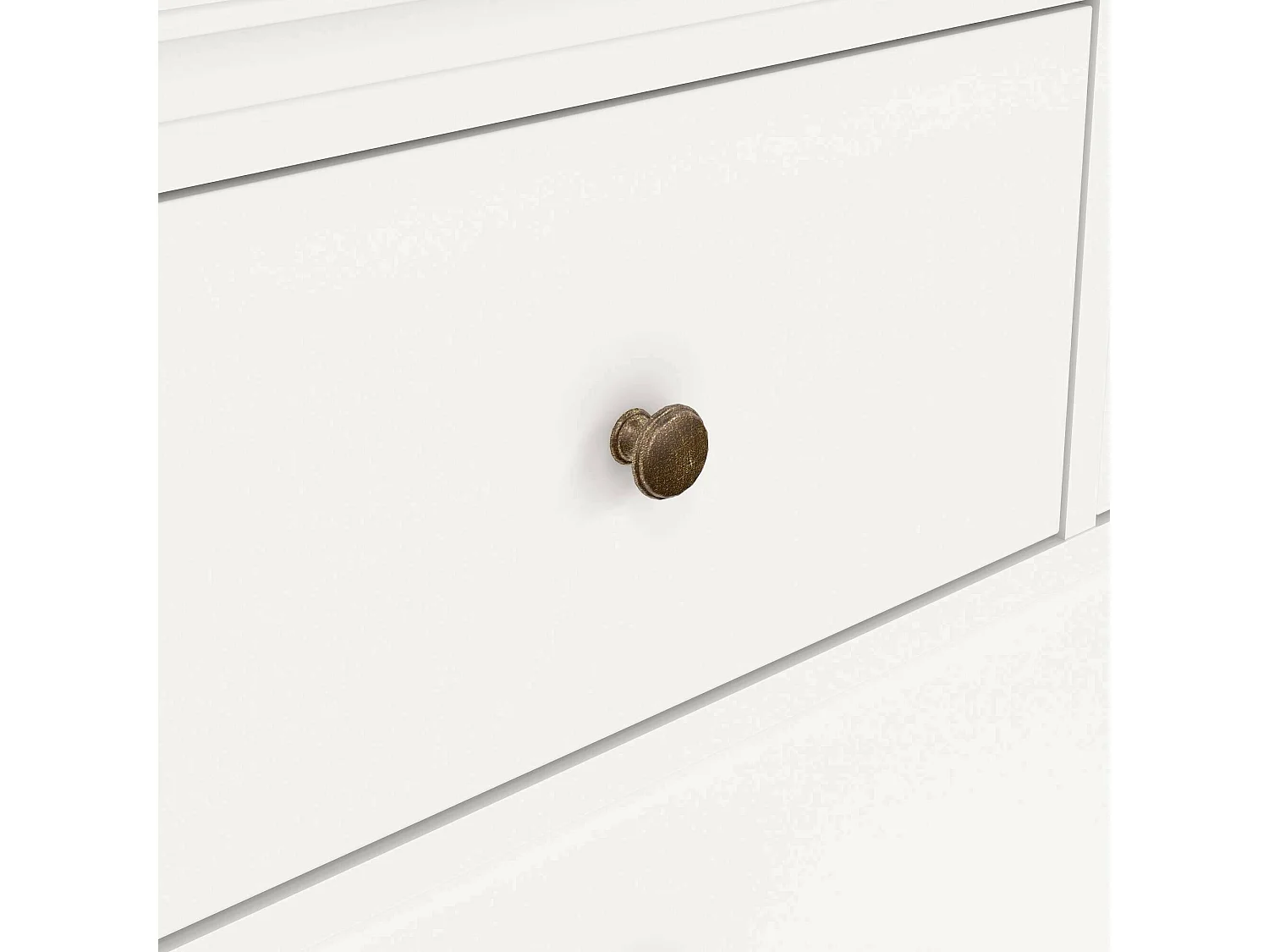 Dribold ladekast, Multifunctionele ladekast, Slaapkamerdressoir, Kast met laden, 96x49 h87 cm, Wit