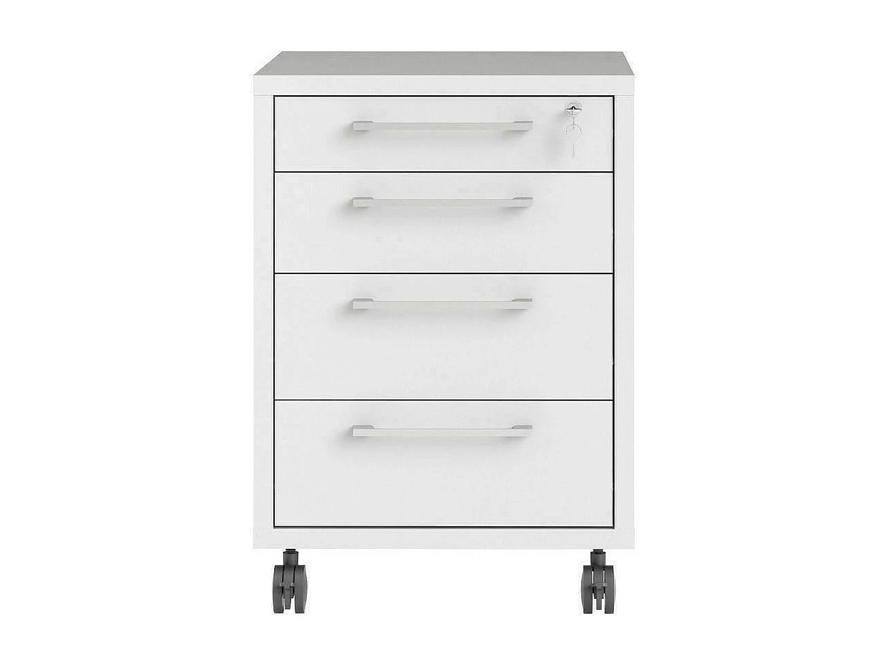 Dromer ladekast, Multifunctionele ladekast, Slaapkamerdressoir, Kast met laden, 49x48 h68 cm, Wit