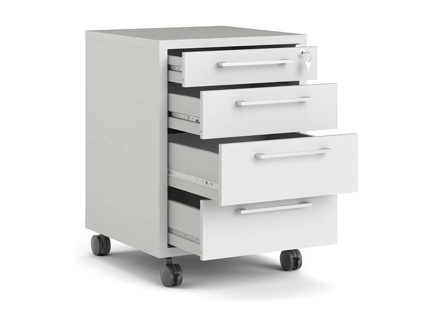 Cómoda Dromer, Cómoda multiusos, Cómoda de quarto, Armário com gavetas, 49x48 h68 cm, Branco