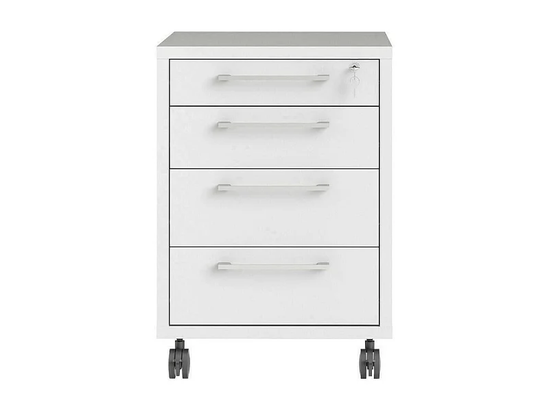 Cómoda Dromer, Cómoda multiusos, Cómoda de quarto, Armário com gavetas, 49x48 h68 cm, Branco