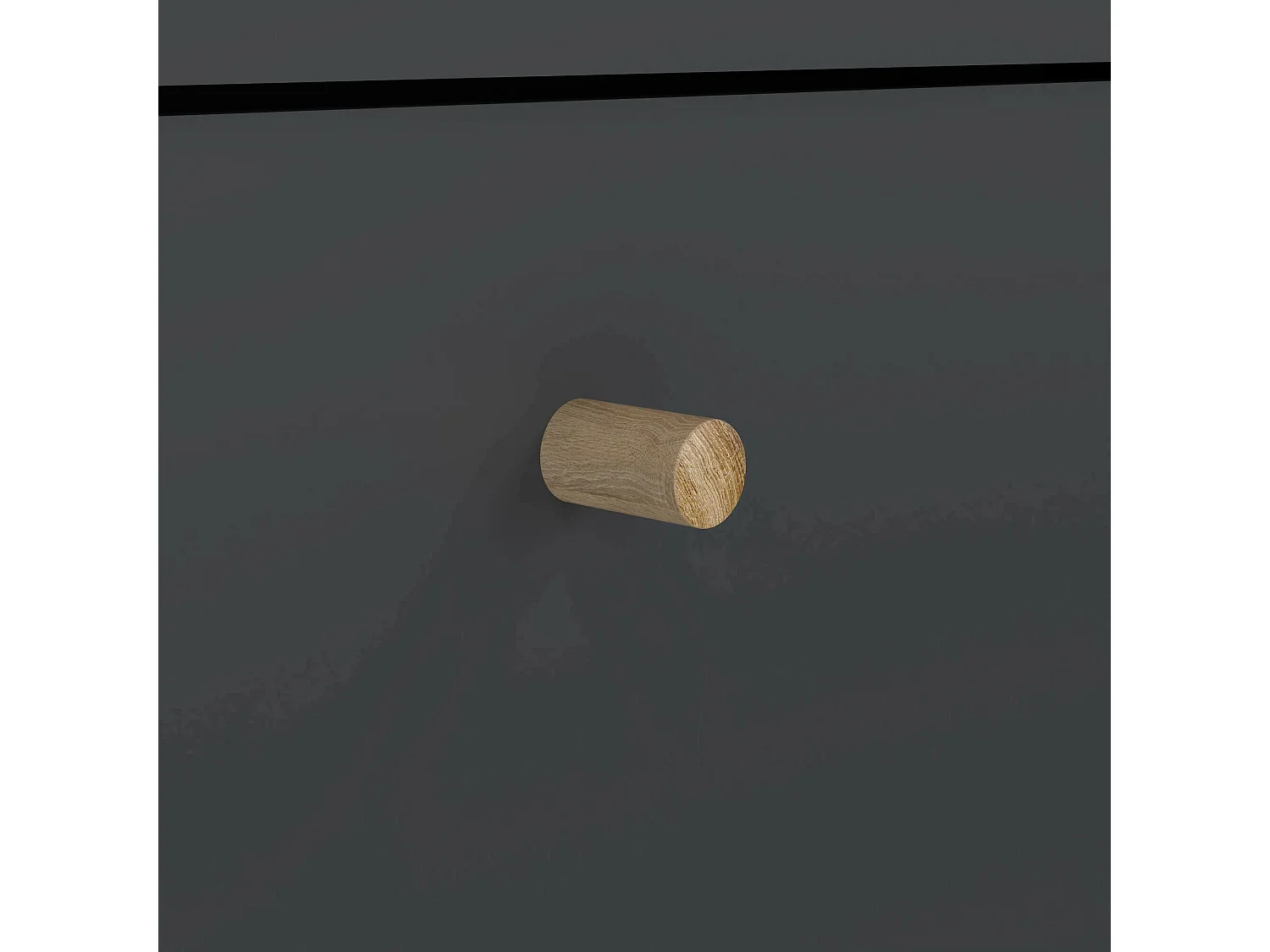 Kommode Dromol, Mehrzweckkommode, Schlafzimmerkommode, Schrank mit Schubladen, 99x39 h82 cm, Grau