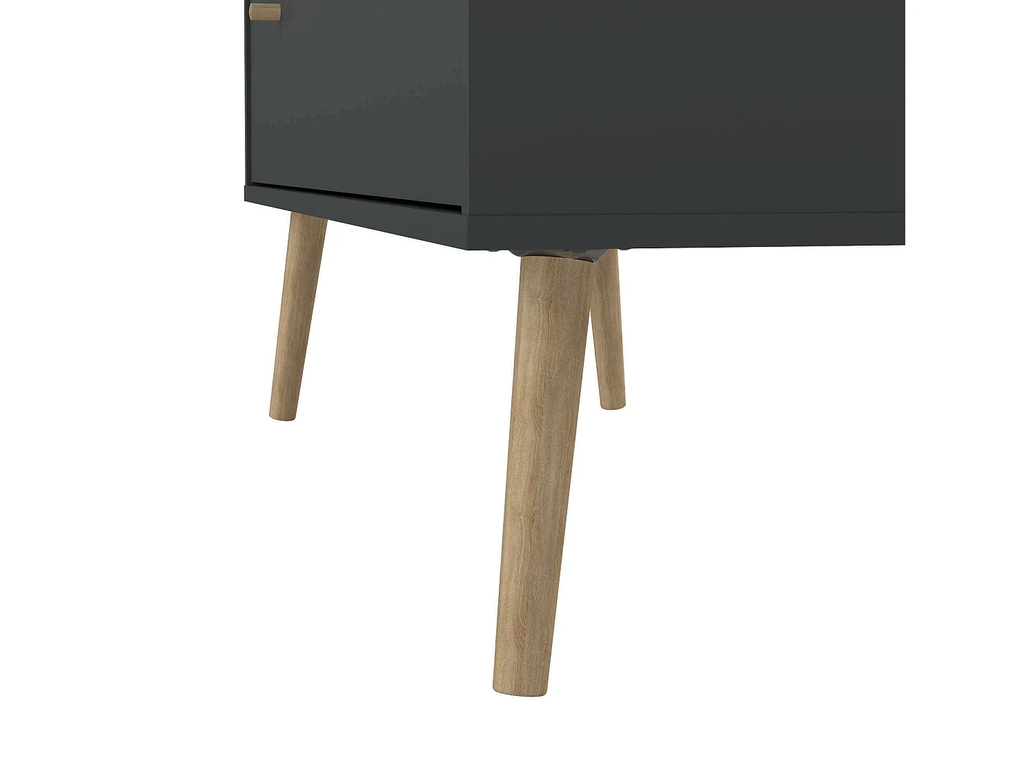 Kommode Dromol, Mehrzweckkommode, Schlafzimmerkommode, Schrank mit Schubladen, 99x39 h82 cm, Grau