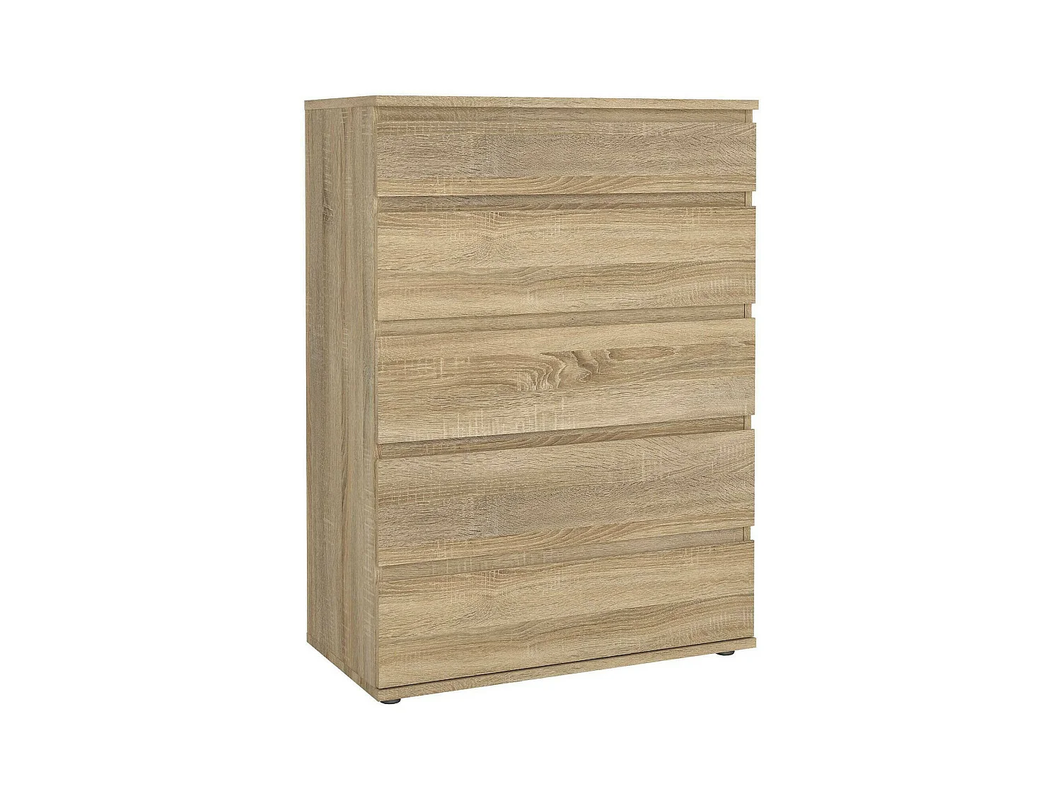 Dricc ladekast, Multifunctionele ladekast, Slaapkamerdressoir, Kast met lades, 77x40 h107 cm, Eiken