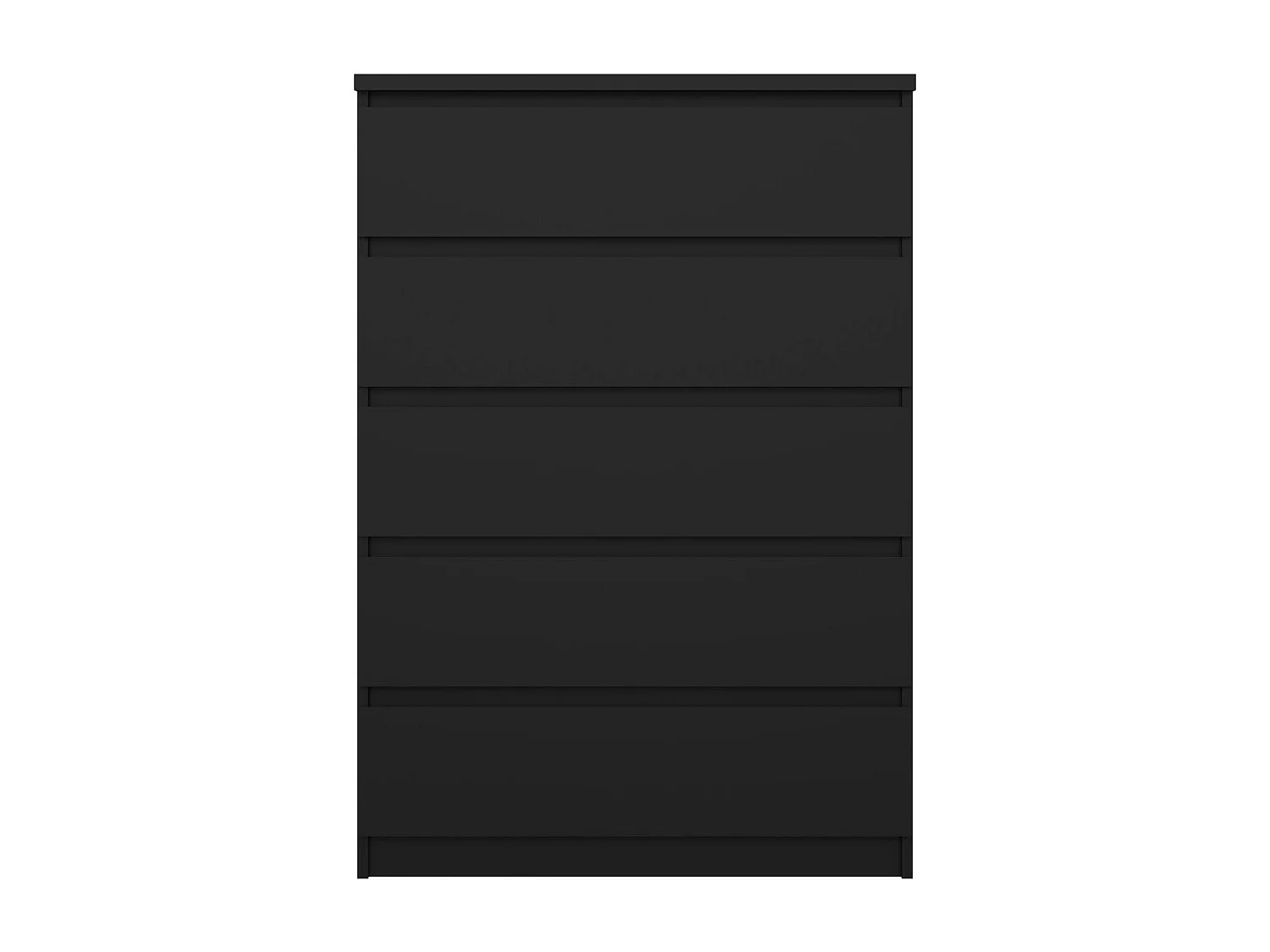 Kommode Drivalt, Mehrzweckkommode, Schlafzimmerkommode, Schrank mit Schubladen, 77x50 h111 cm, Schwarz