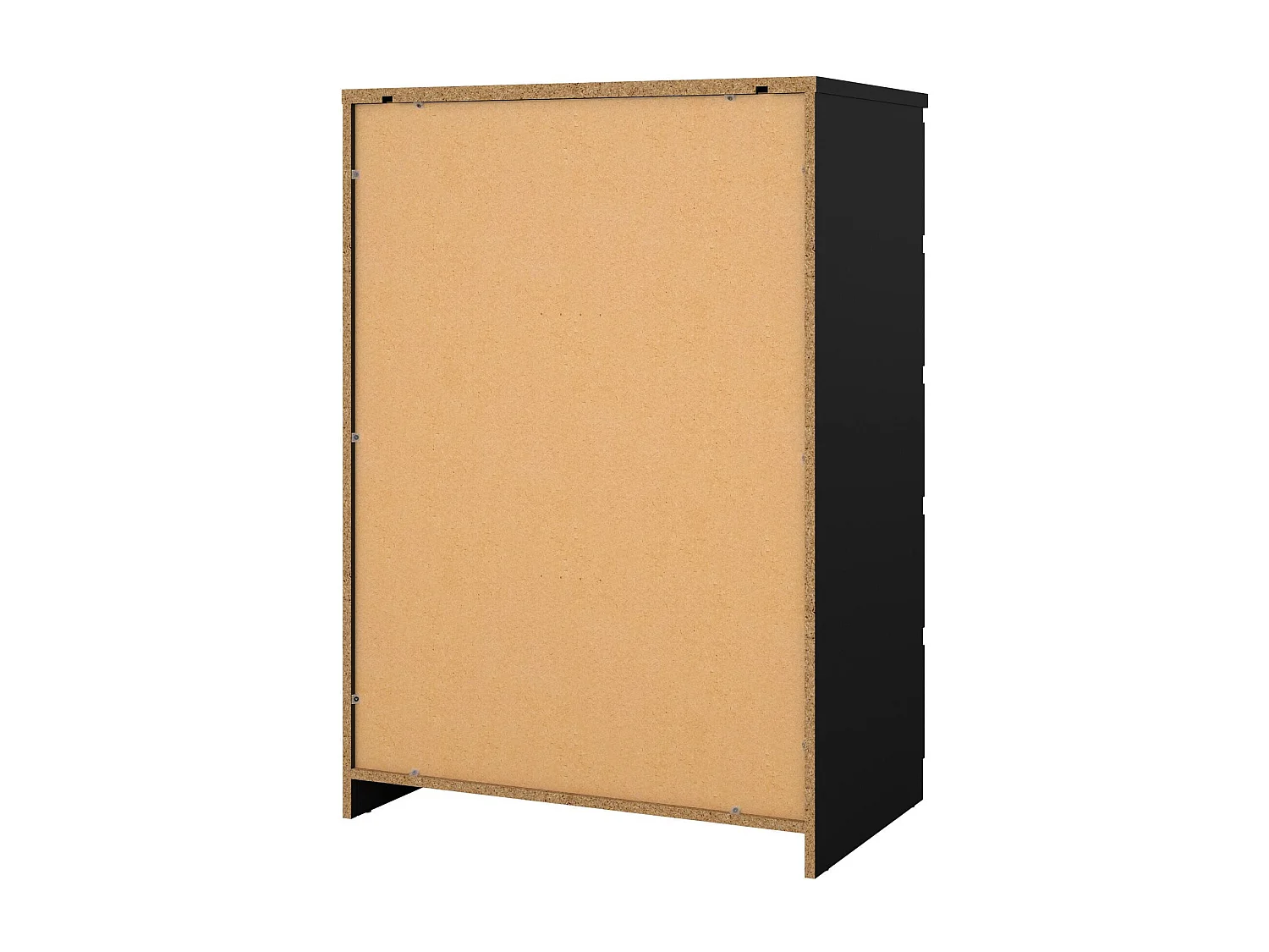 Commode Drivalt, Commode polyvalente, Commode de chambre, Meuble avec tiroirs, 77x50 h111 cm, Noir