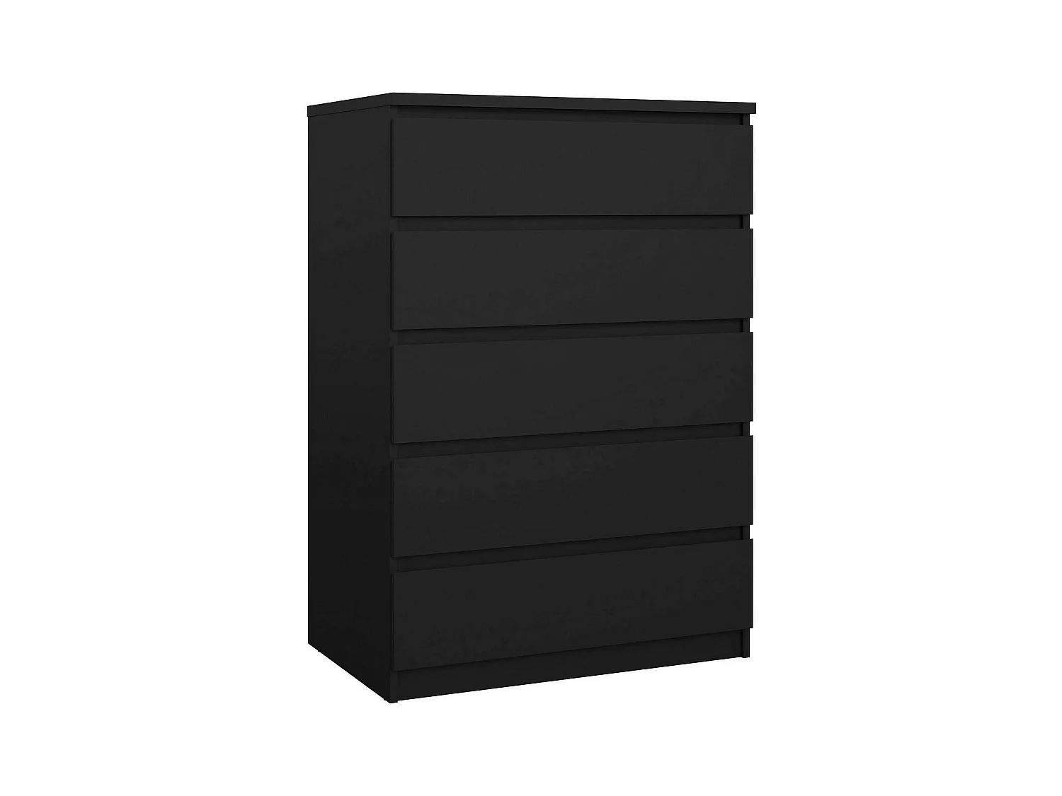 Commode Drivalt, Commode polyvalente, Commode de chambre, Meuble avec tiroirs, 77x50 h111 cm, Noir