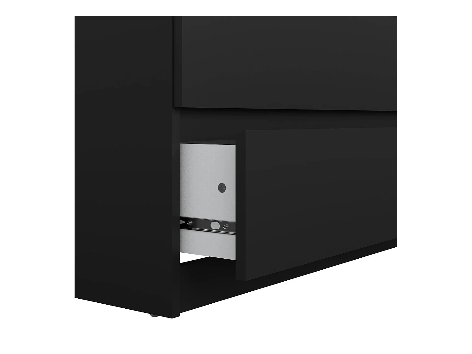 Commode Drivalt, Commode polyvalente, Commode de chambre, Meuble avec tiroirs, 77x50 h111 cm, Noir