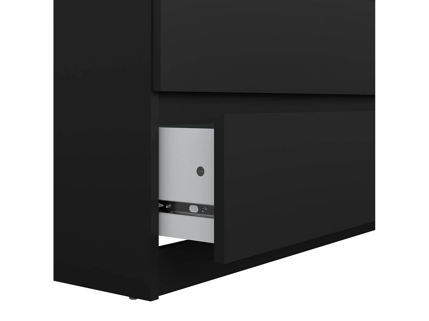 Drivalt ladekast, Multifunctionele ladekast, Slaapkamerdressoir, Kast met lades, 77x50 h111 cm, Zwart