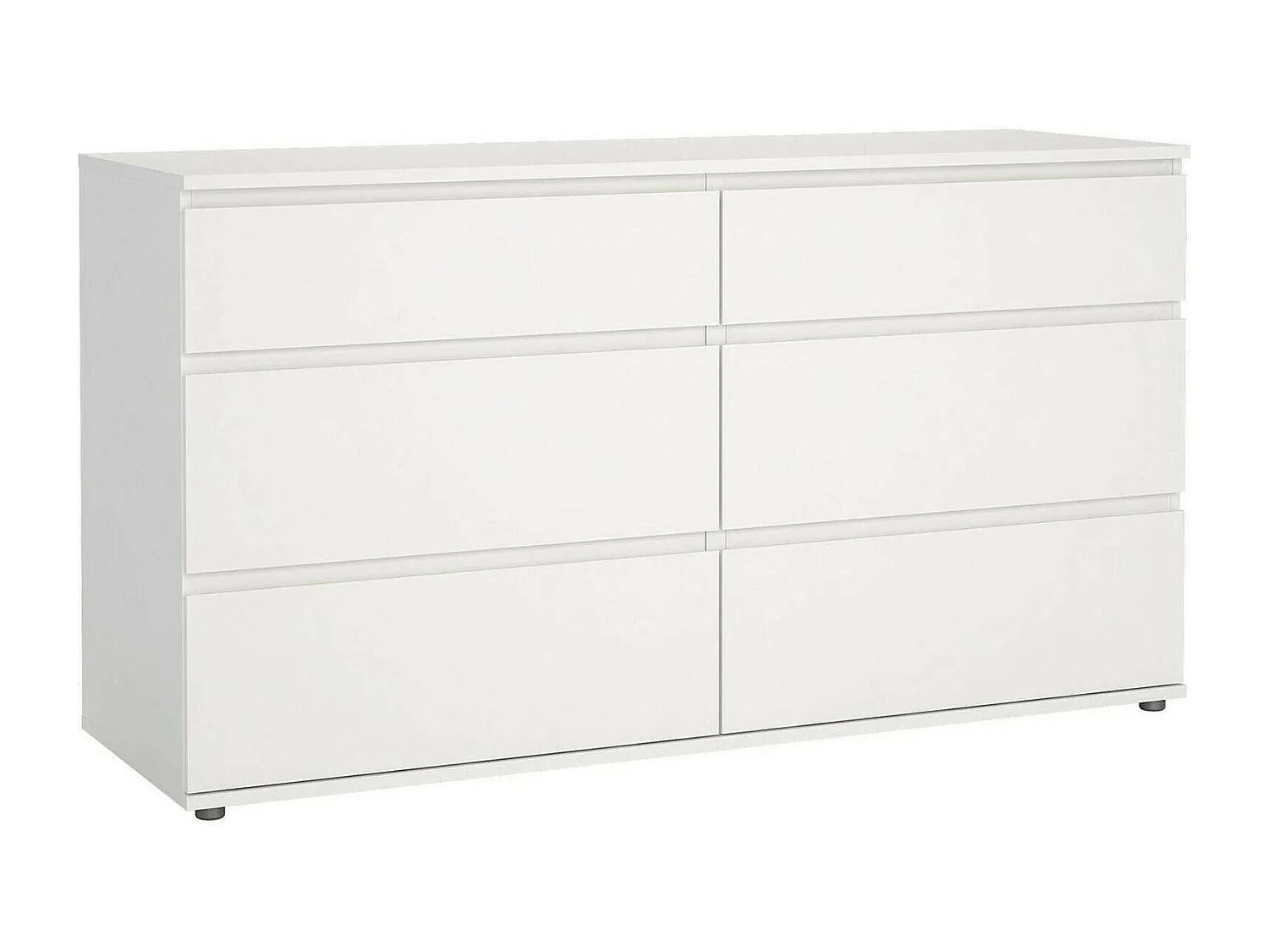 Cómoda Drivier, Cómoda multiusos, Cómoda de quarto, Armário com gavetas, 153x50 h84 cm, Branco