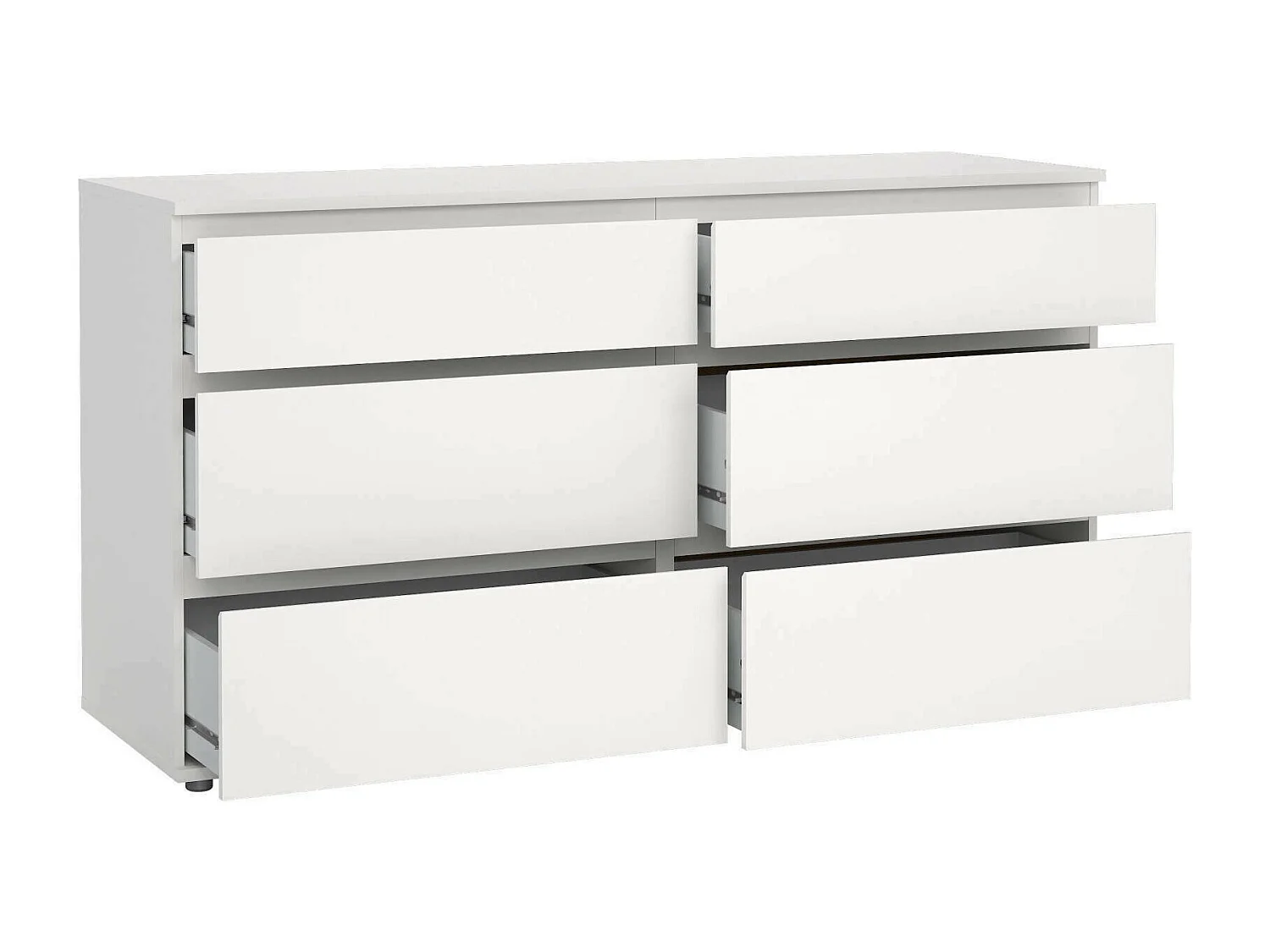 Cómoda Drivier, Cómoda multiusos, Cómoda de quarto, Armário com gavetas, 153x50 h84 cm, Branco