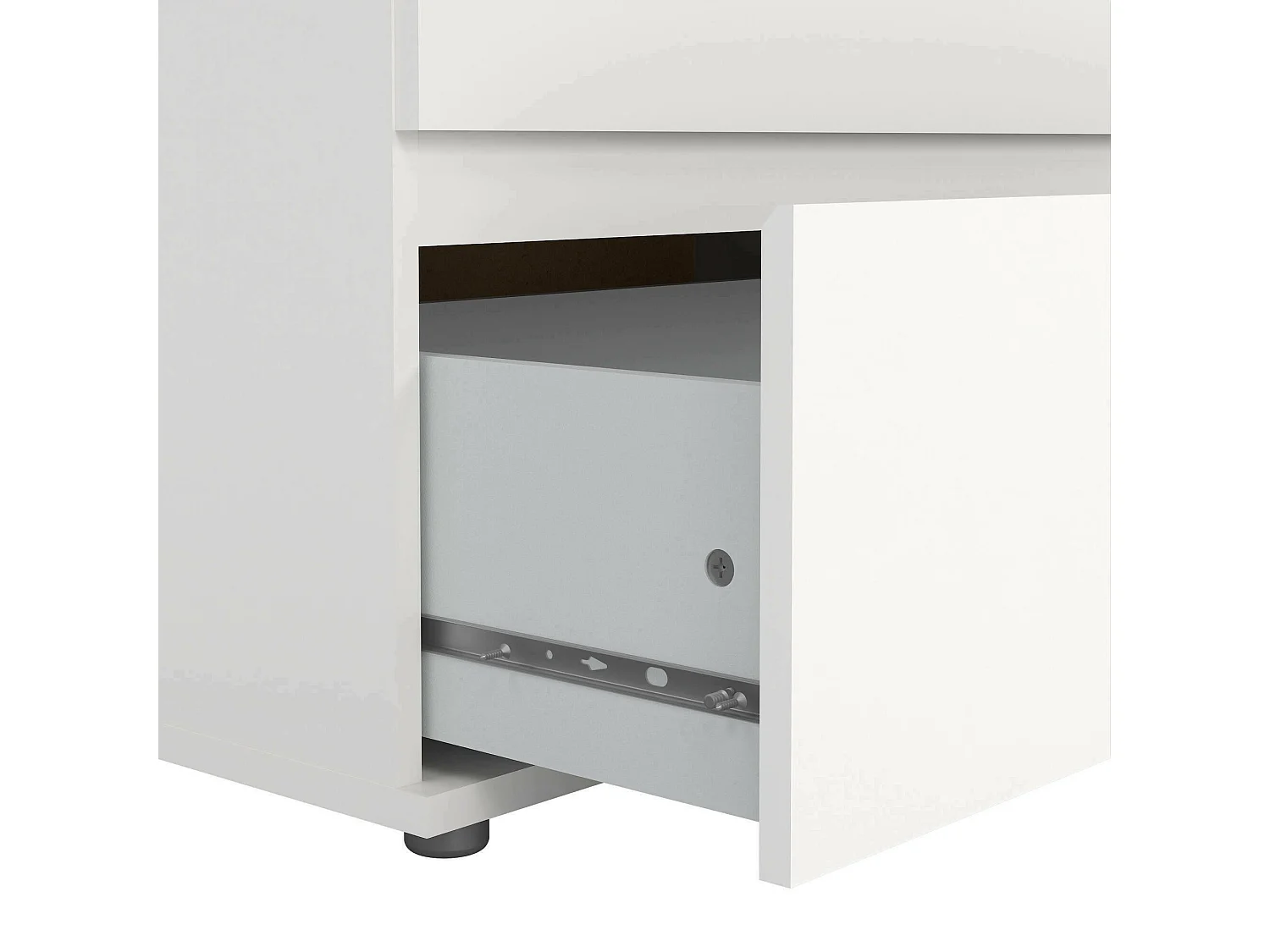 Cómoda Drivier, Cómoda multiusos, Cómoda de quarto, Armário com gavetas, 153x50 h84 cm, Branco