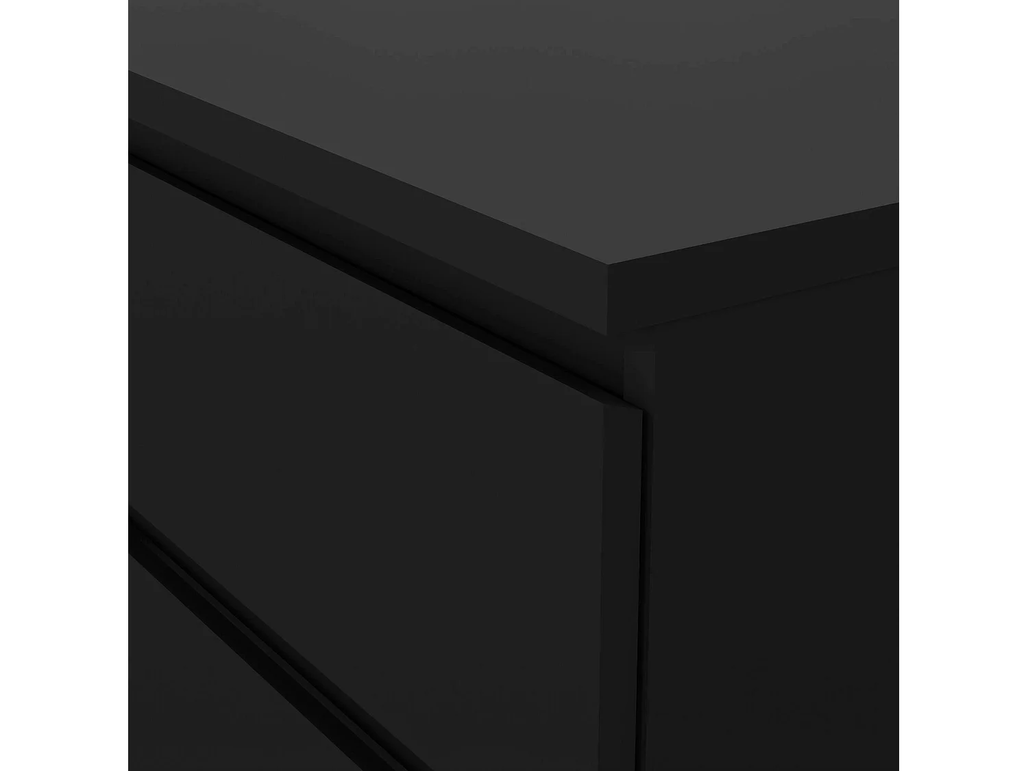 Commode Drui, Commode polyvalente, Commode de chambre, Meuble avec tiroirs, 154x50 h70 cm, Noir