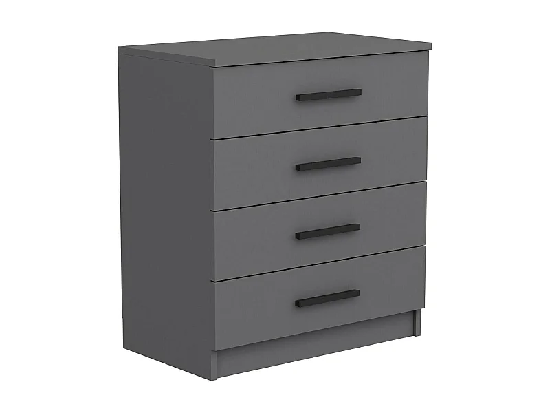 Kommode Dfelle, Mehrzweckkommode, Schlafzimmerkommode, Schrank mit Schubladen, 70x79 h42 cm, Aschgrau