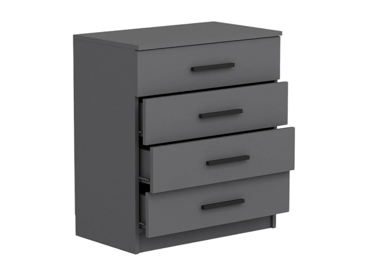 Cómoda Dfelle, Cómoda multiusos, Cómoda de quarto, Armário com gavetas, 70x79 h42 cm, Cinza Cinza