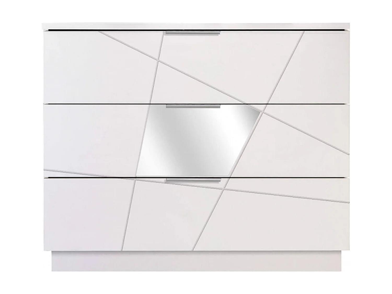 Kommode Dmccollu, Mehrzweckkommode, Schlafzimmerkommode, Schrank mit Schubladen, Made in Italy, 104x45 h85 cm, WeiÃŸ