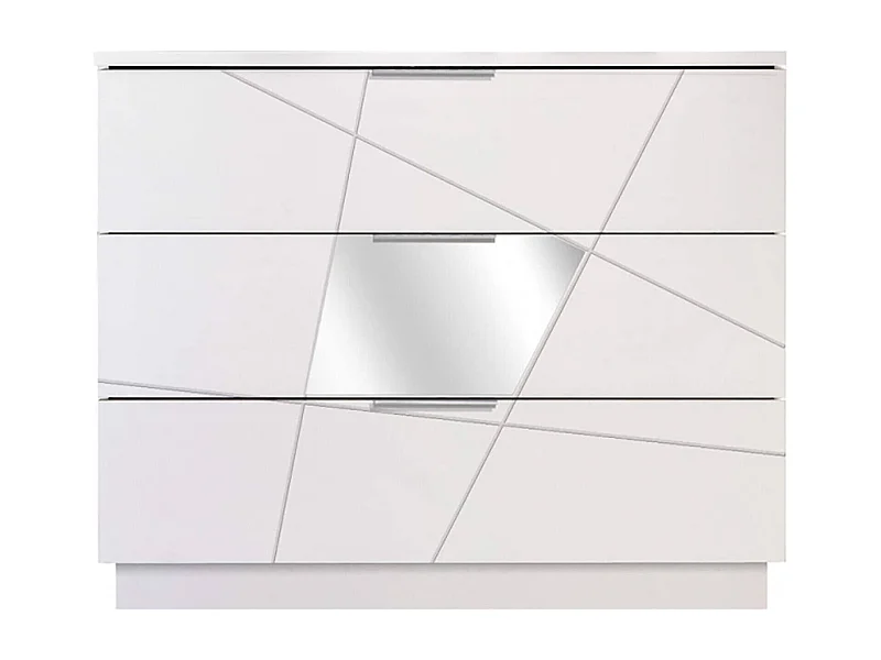 Dmccollu ladekast, Multifunctionele ladekast, Slaapkamerdressoir, Kast met laden, Made in Italy, 104x45 h85 cm, Wit