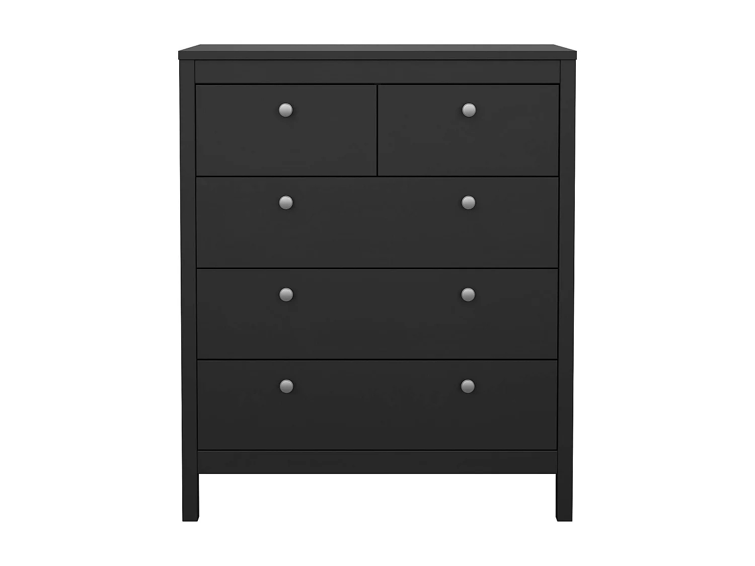 Drizzol ladekast, Multifunctionele ladekast, Slaapkamerladekast, Kast met lades, 82x38 h99 cm, Zwart