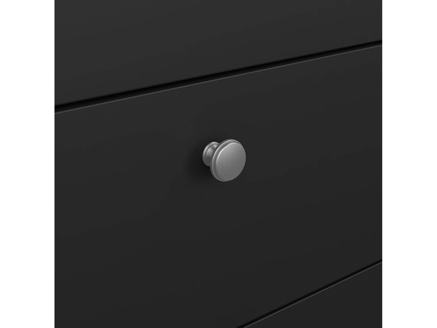 Commode Drizzol, Commode polyvalente, Commode de chambre, Meuble avec tiroirs, 82x38 h99 cm, Noir