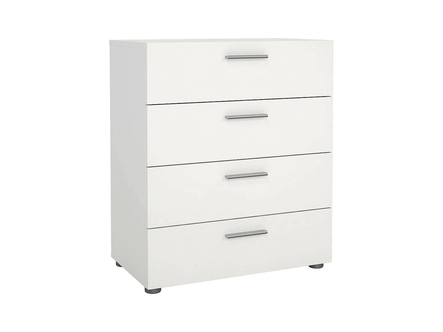 Commode Drondo, Commode polyvalente, Commode de chambre, Meuble avec tiroirs, 70x40 h82 cm, Blanc