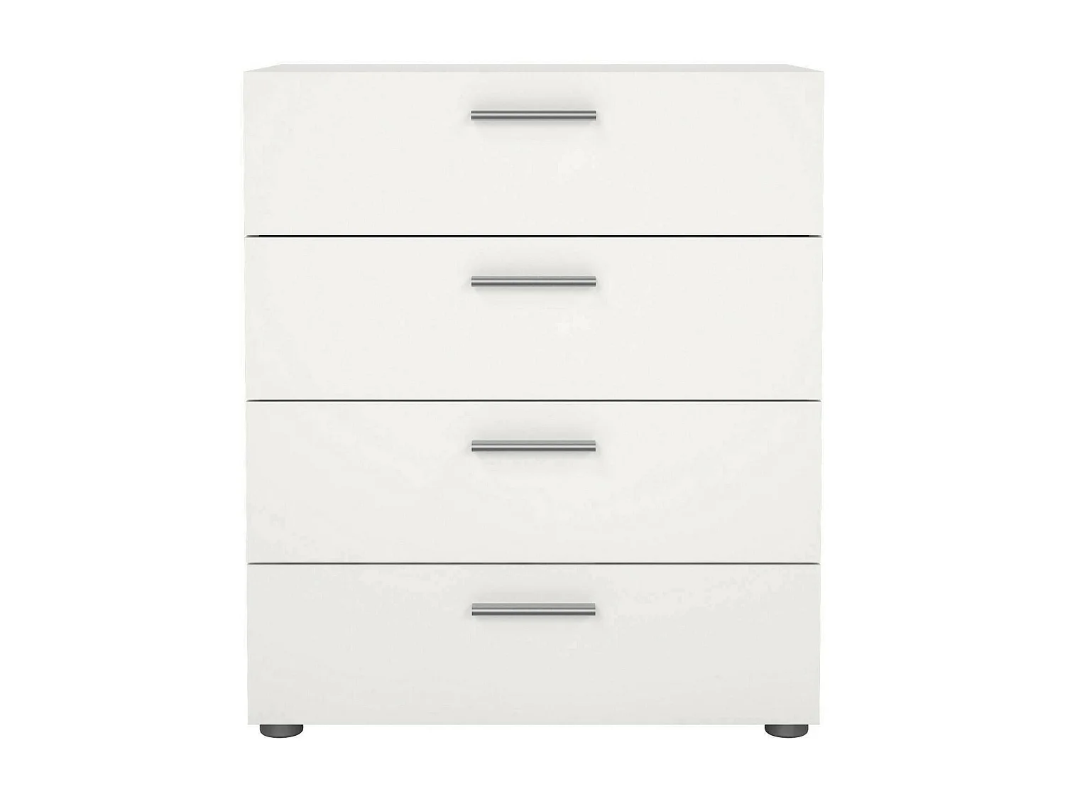 Commode Drondo, Commode polyvalente, Commode de chambre, Meuble avec tiroirs, 70x40 h82 cm, Blanc