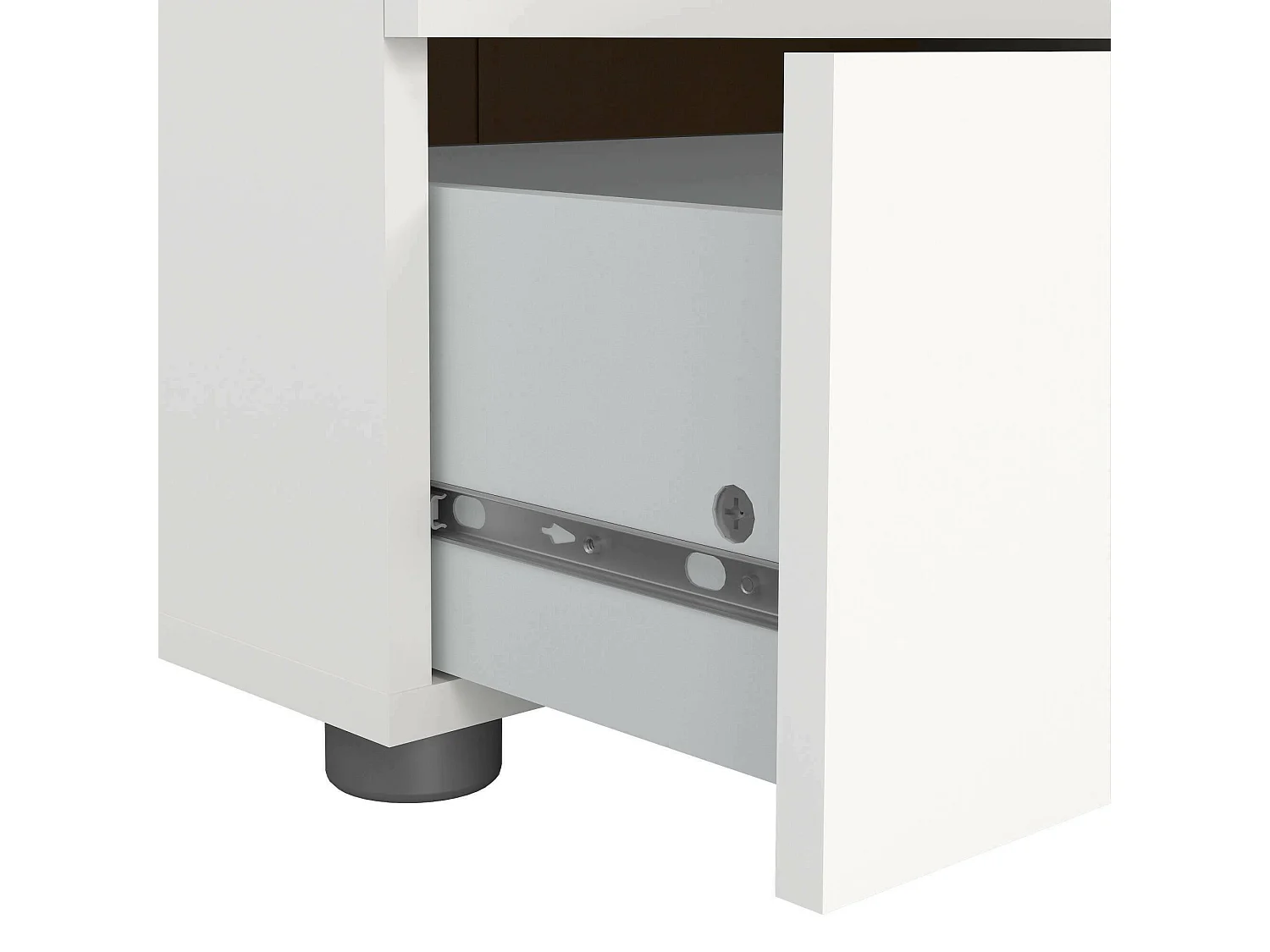 Commode Drondo, Commode polyvalente, Commode de chambre, Meuble avec tiroirs, 70x40 h82 cm, Blanc