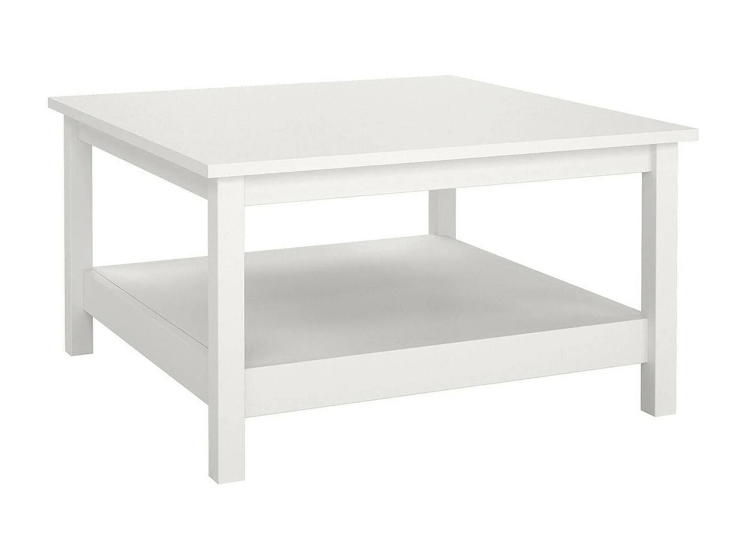 Tavolino da Salotto Casato, Portariviste, 81x81x45h cm Bianco
