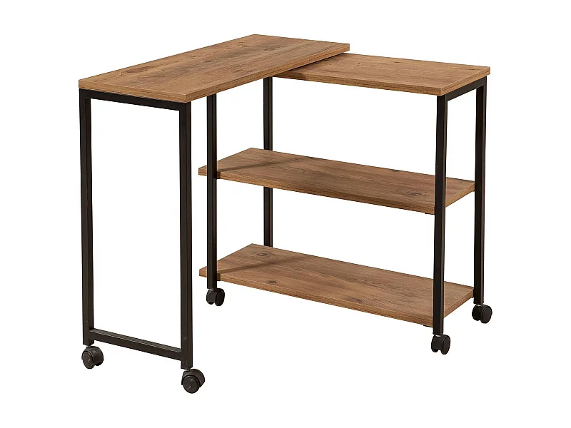 Dmarcodagrac salontafel, Lage salontafel, Tijdschriftenrek voor bank, Woonkamerplank, 70x76 h63 cm, Eiken en Zwart