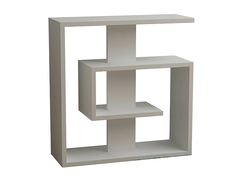 Table basse Dpivatell, Table basse, Porte-revues pour canapé, Etagère de salon, 55x20 h57 cm, Blanc