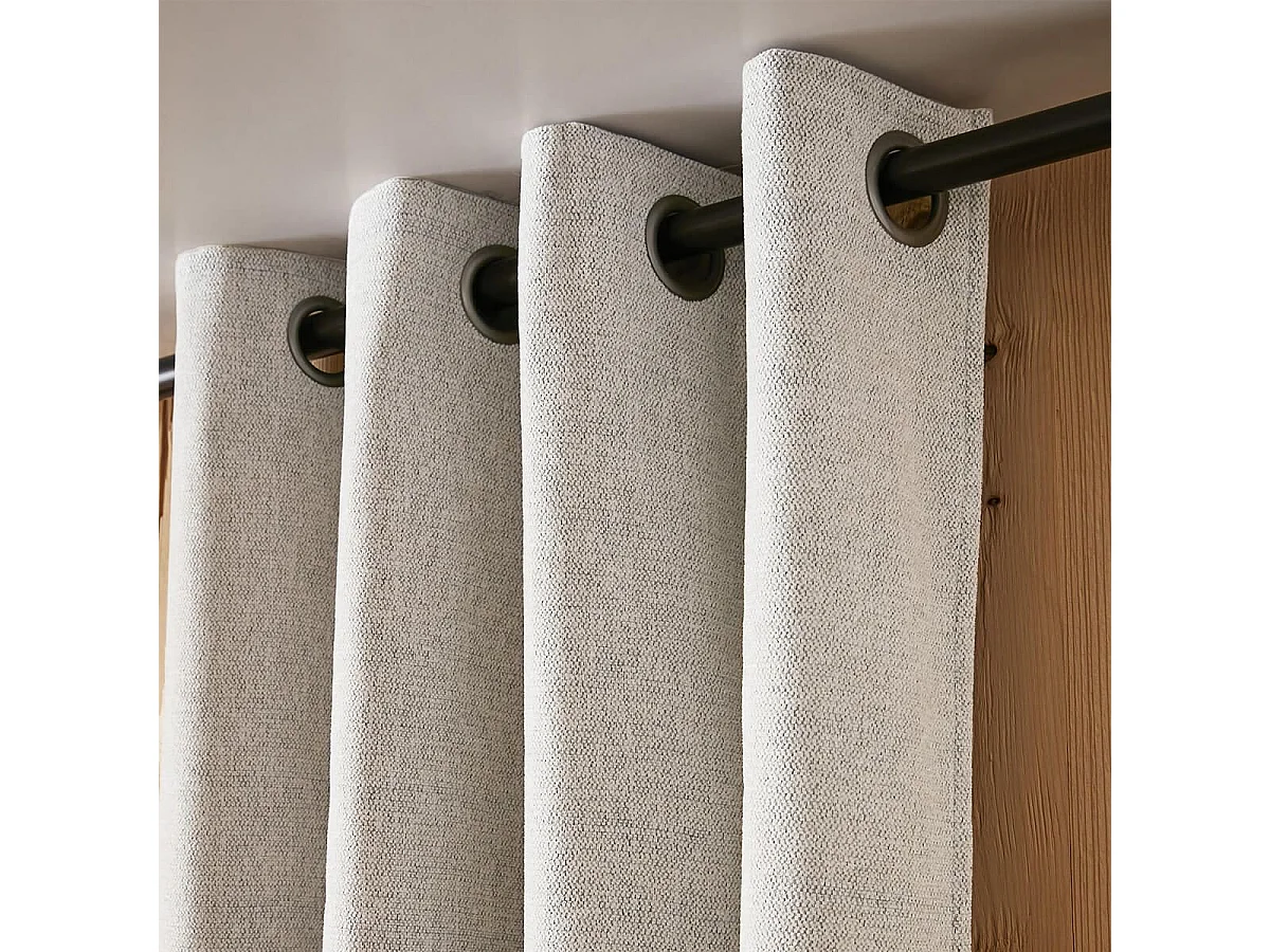 KEYNE - Rideau Thermique Occultant 140 x 180 cm Doublé Polaire Coloris Pampa