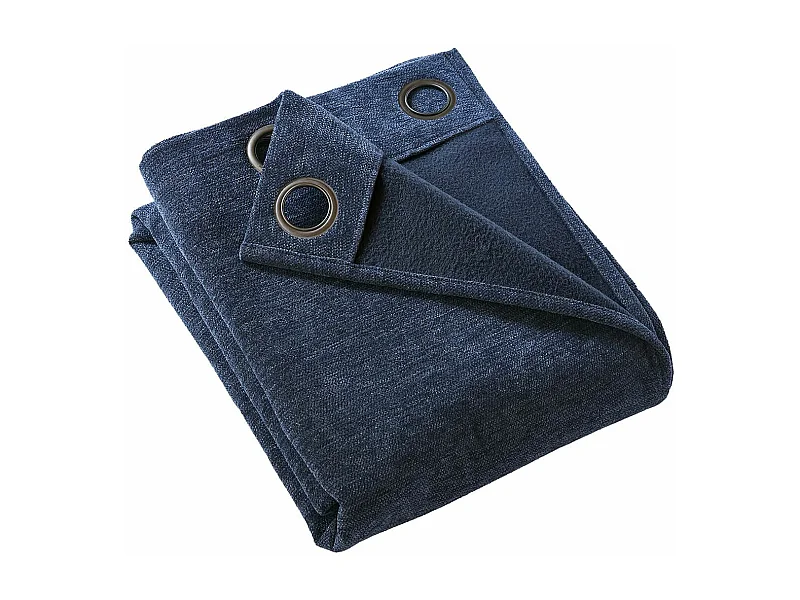 KEYNE - Rideau Thermique Occultant 140 x 180 cm Doublé Polaire Coloris Bleu nuit