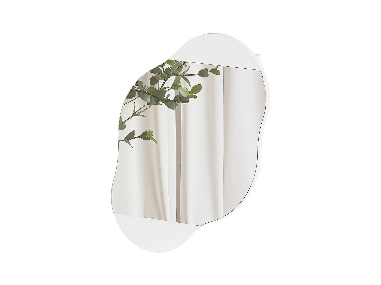 Dmontevag Spiegel, Spiegel, Wandinrichtingsartikel, Decoratie met spiegel, 60x13 h75 cm, Wit