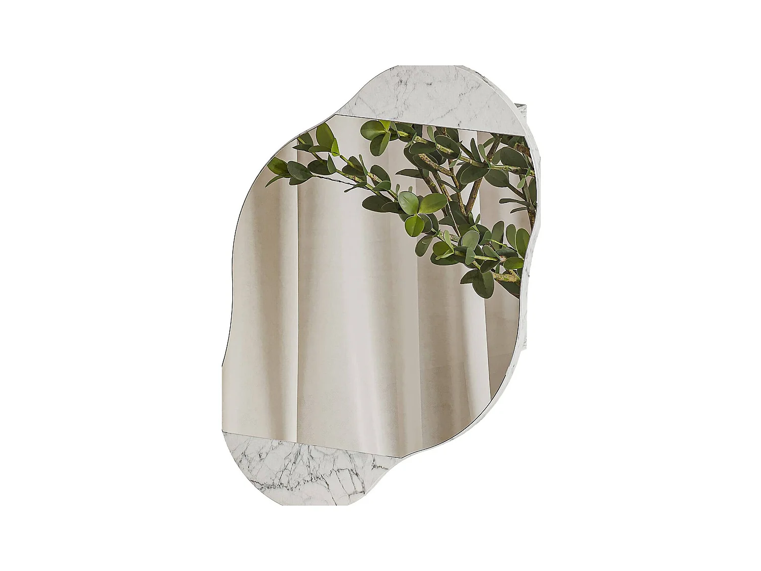 Miroir Dmontevag, Verre miroité, Objet d'ameublement mural, Décoration avec miroir, 60x13 h75 cm, Gris