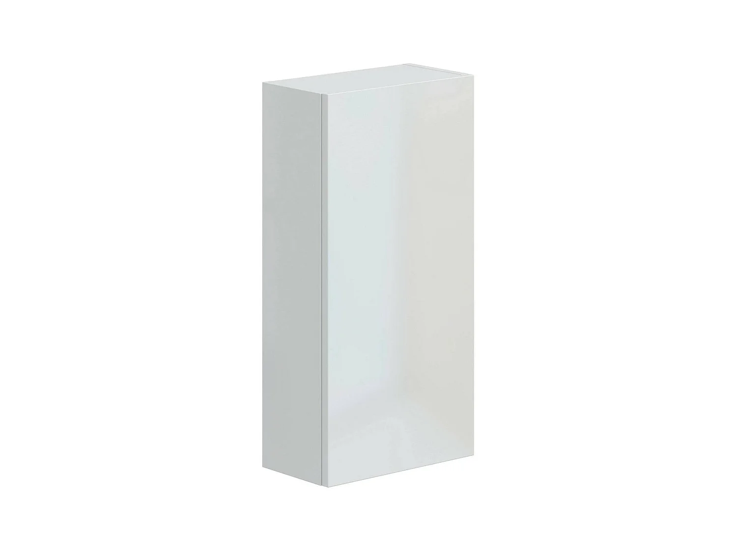 Armoire murale Dzaur, Armoire suspendue, Etagère murale, Armoire auxiliaire multifonctionnelle, 30x16 h60 cm, Blanc brillant