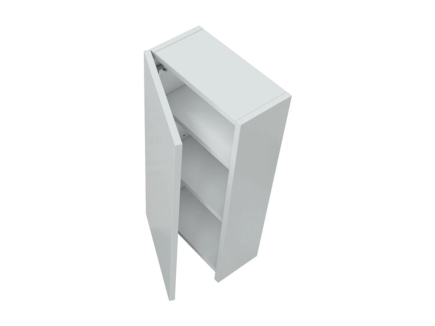 Hängeschrank Dzaur, Oberschrank, Wandschrank, Multifunktionaler Zusatzschrank, 30x16 h60 cm, Glänzendes WeiÃŸ