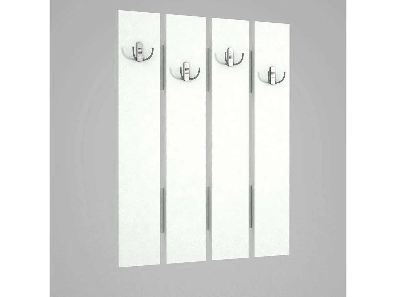 Dmonteris entreemeubilair, Kleerhanger entree, Foyer samenstelling, Multifunctionele opbergconsole, 65x4 h80 cm, Wit