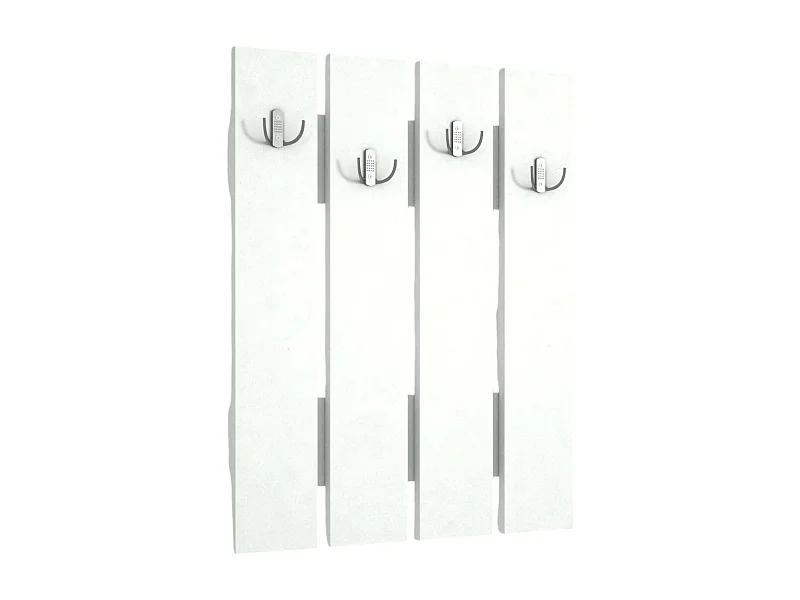 Móveis de entrada Dmonteris, Cabide de entrada, Composição do hall de entrada, Consola de arrumação multifuncional, 65x4 h80 cm, Branco