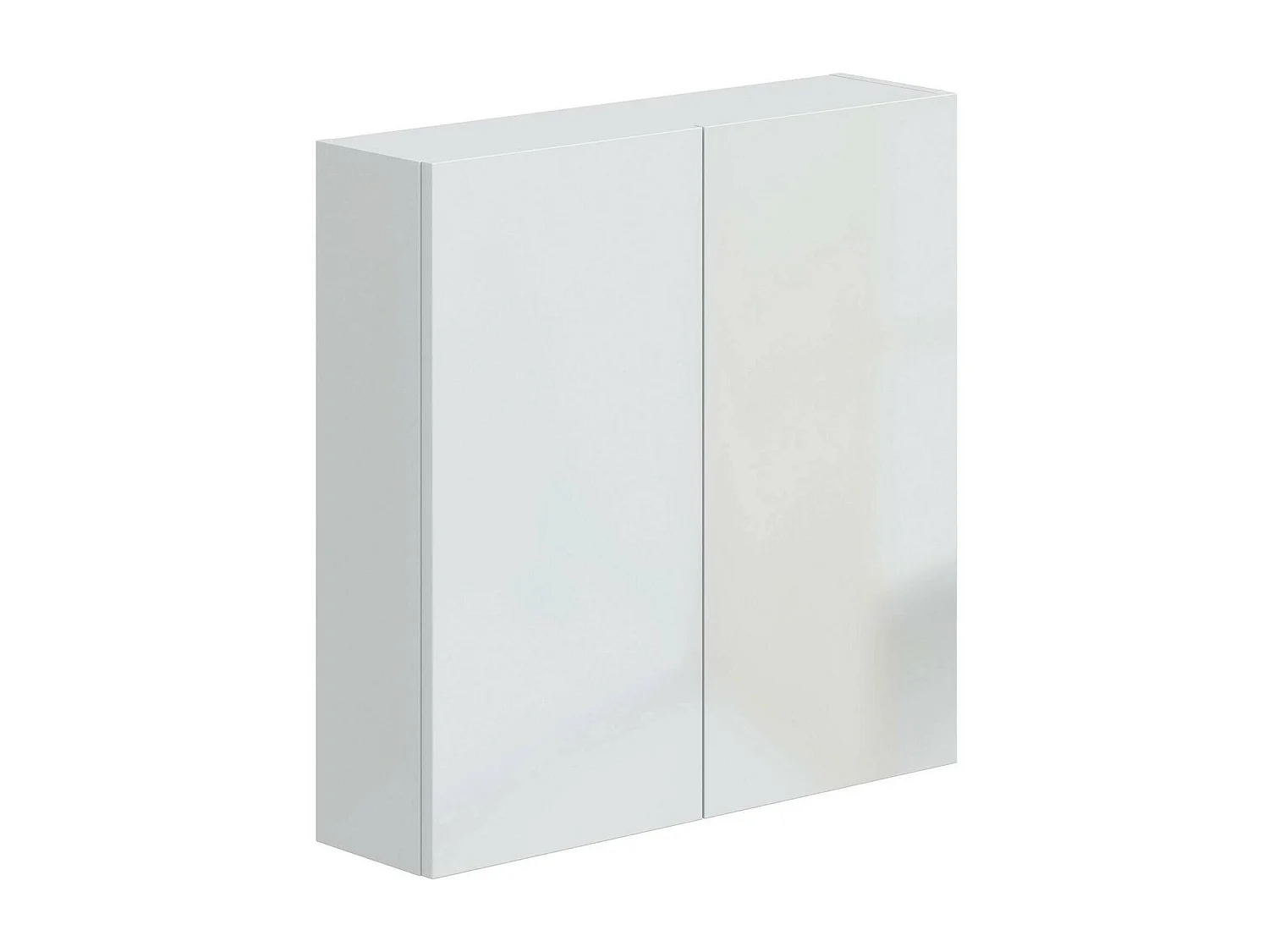 Dmora - Mobile pensile Apollosa, 60x16 h60 cm, Bianco lucido