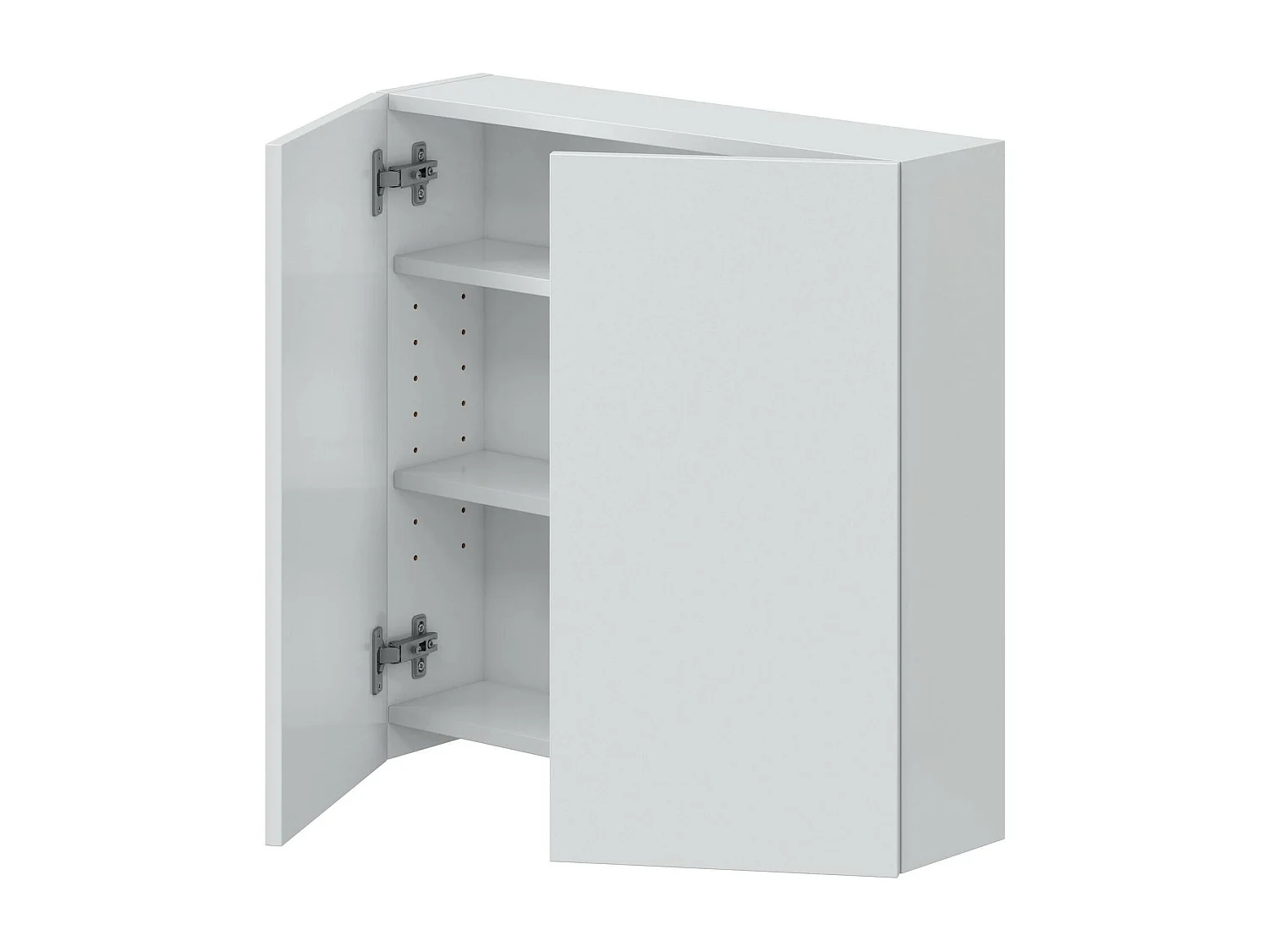 Dmora - Mobile pensile Apollosa, 60x16 h60 cm, Bianco lucido