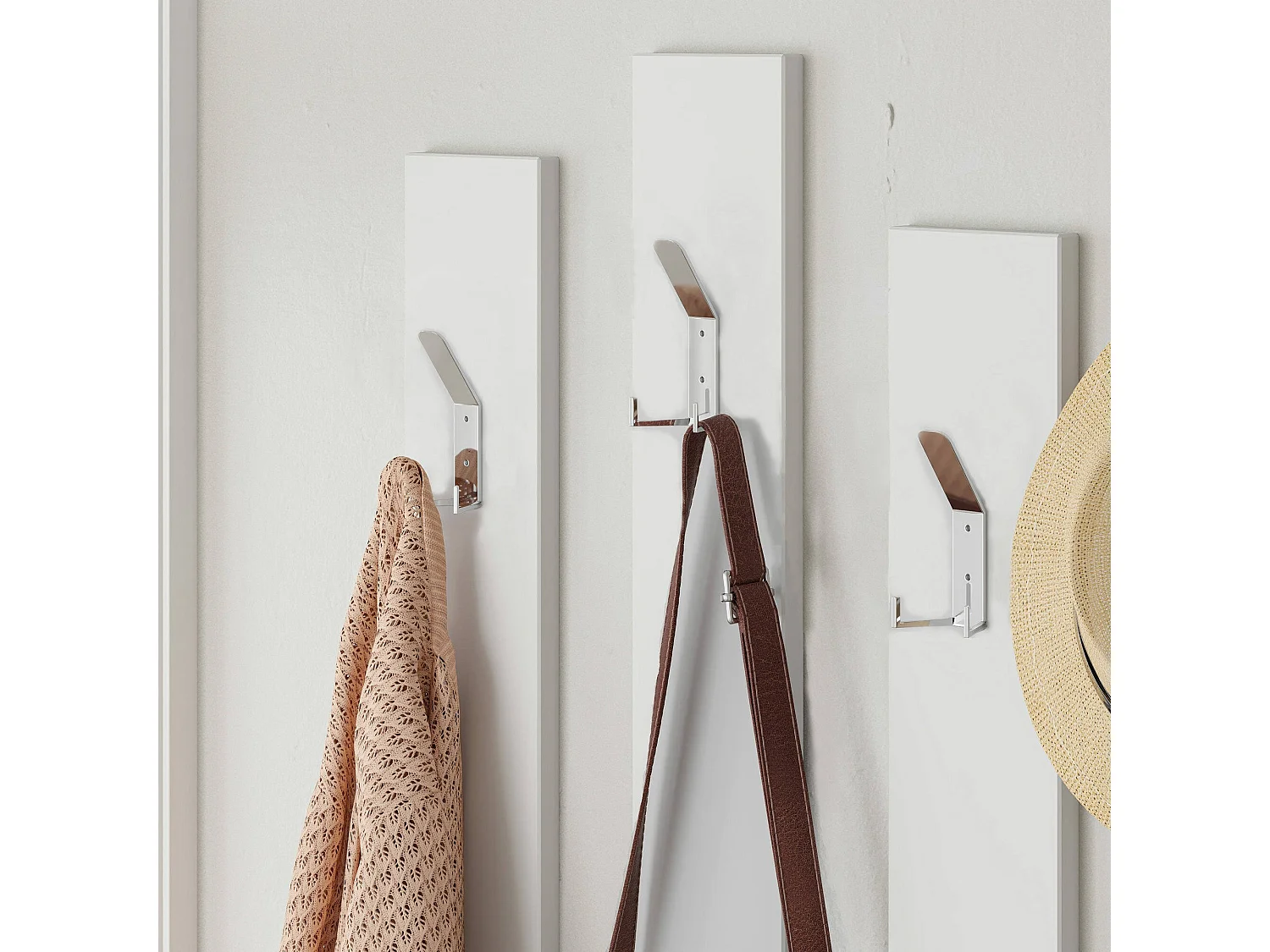 Dmora - Mobile da ingresso Ofel, 137x35 h55 cm, Bianco