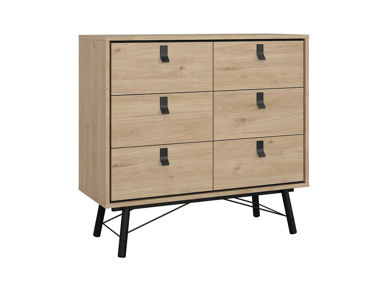 Dmora - Credenza Maka, 102x40 h95 cm, Rovere