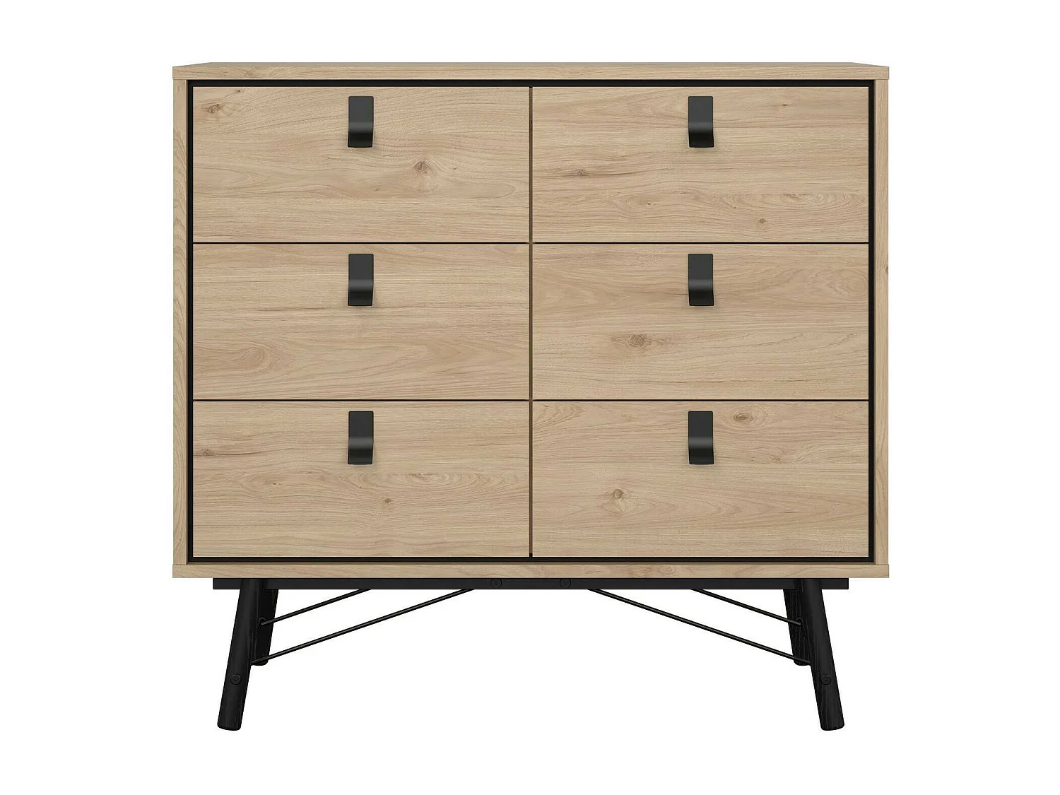 Kommode Drossitt, Wohnzimmerbuffet, Wohnzimmer-Sideboard, Moderne Küchen-Speisekammer, 102x40 h95 cm, Eiche