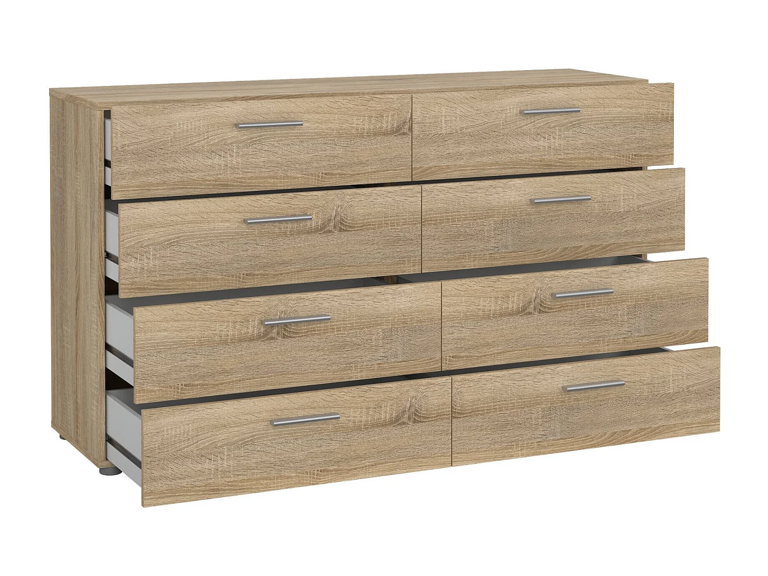 Buffet Dsattol, Buffet du salon, Commode de salon, Garde-manger de cuisine, 140x40 h82 cm, Chêne