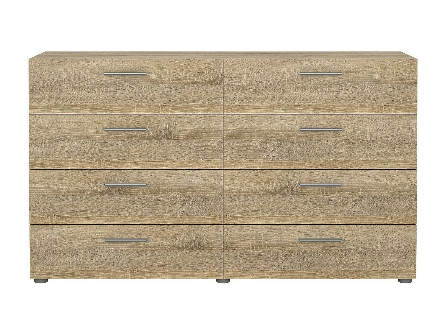 Credenza Phethai, 8 Cassetti, 40x140x81.7h cm Marrone Quercia, Madia