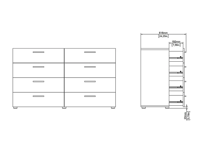 Dmora - Credenza Phethai, 140x40 h82 cm, Quercia