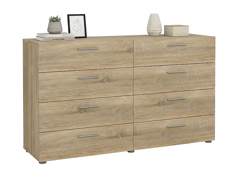 Buffet Dsattol, Buffet du salon, Commode de salon, Garde-manger de cuisine, 140x40 h82 cm, Chêne