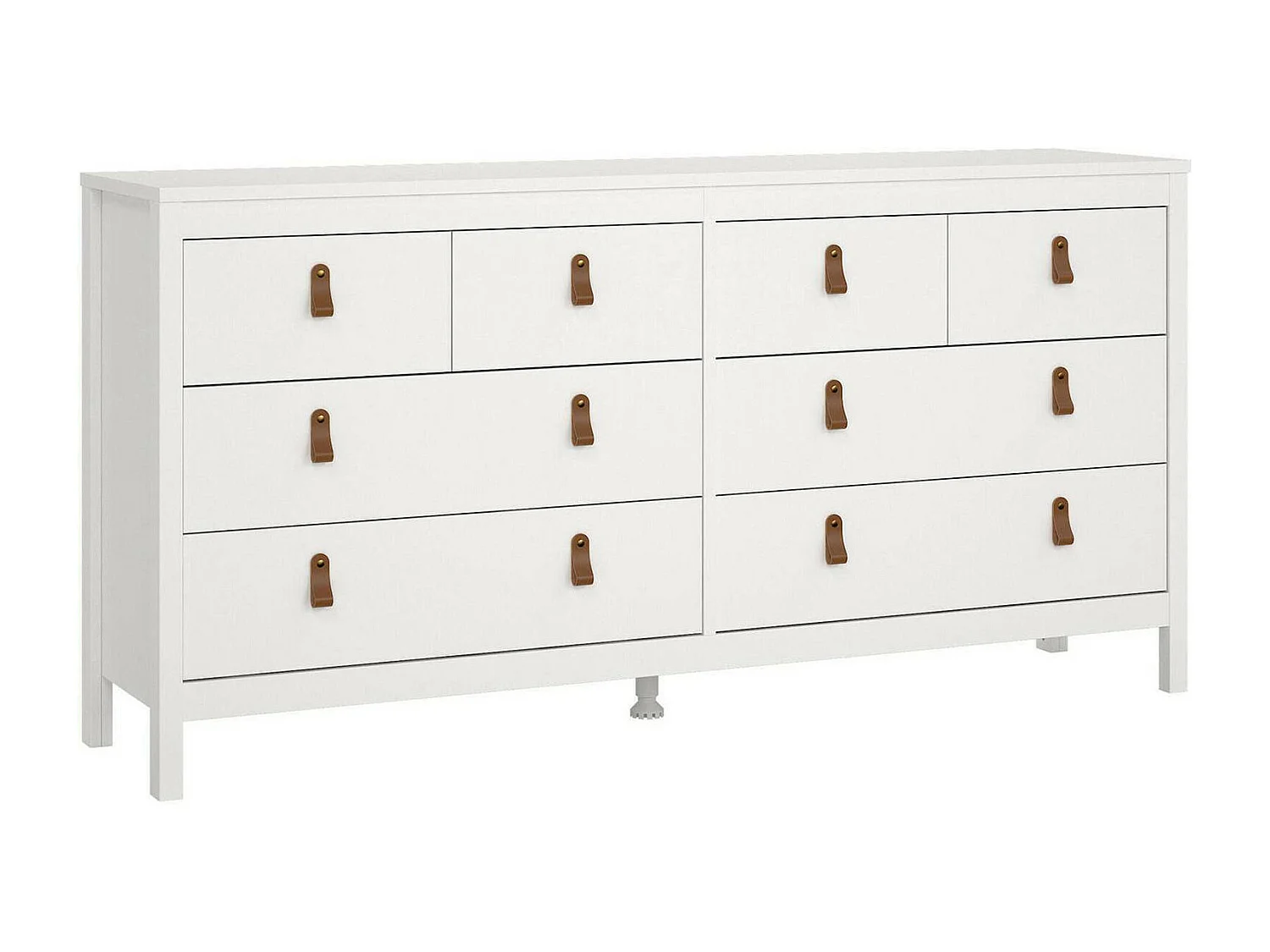 Buffet Dsanton, Buffet du salon, Commode de salon, Garde-manger de cuisine, 160x38 h80 cm, Blanc