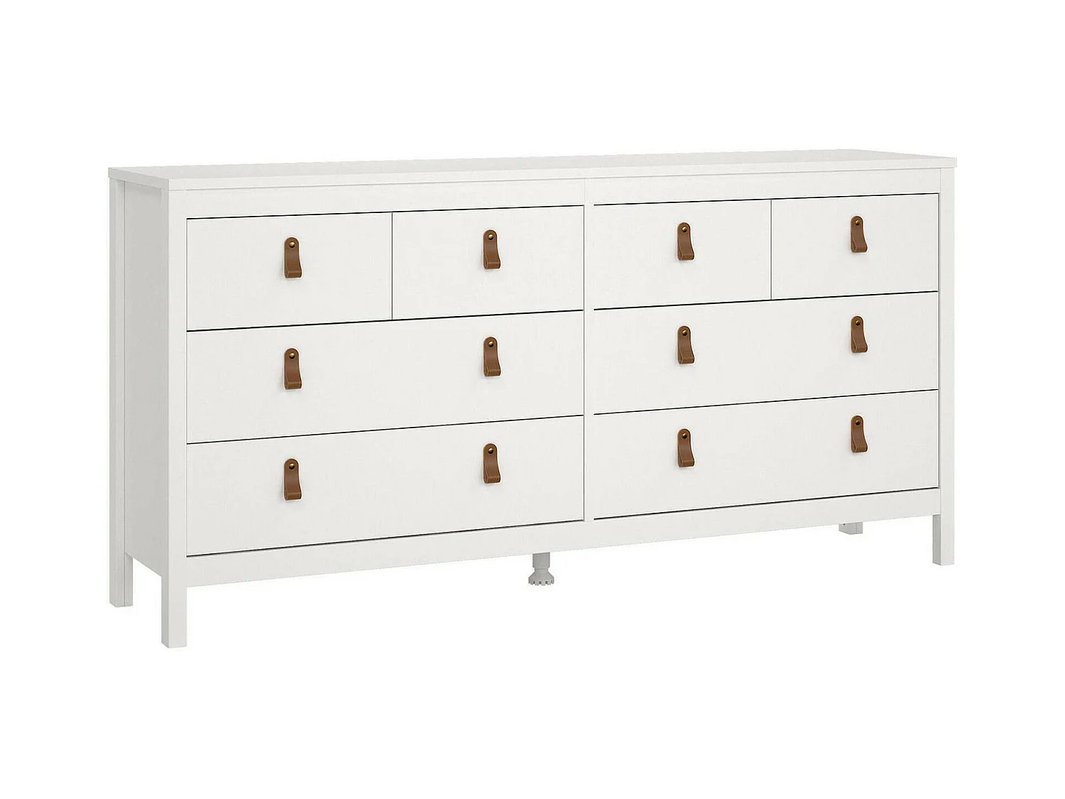 Buffet Dsanton, Buffet du salon, Commode de salon, Garde-manger de cuisine, 160x38 h80 cm, Blanc