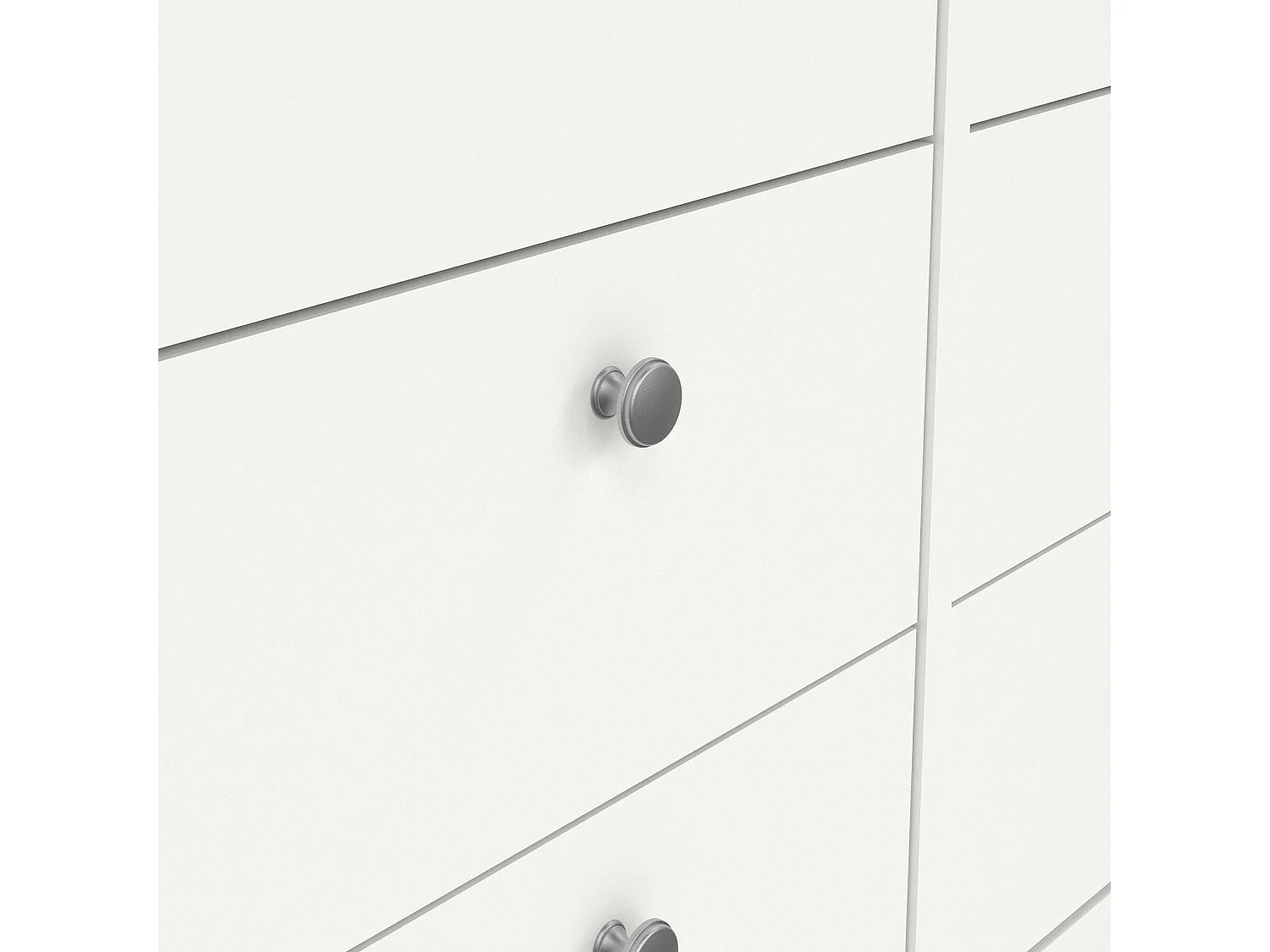 Buffet Dsanton, Buffet du salon, Commode de salon, Garde-manger de cuisine, 160x38 h80 cm, Blanc