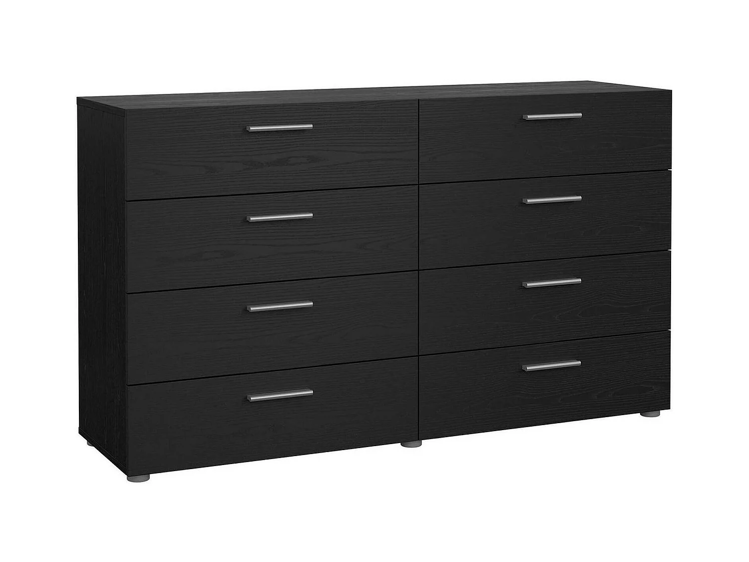 Buffet Dsattol, Buffet du salon, Commode de salon, Garde-manger de cuisine, 140x40 h82 cm, Noir